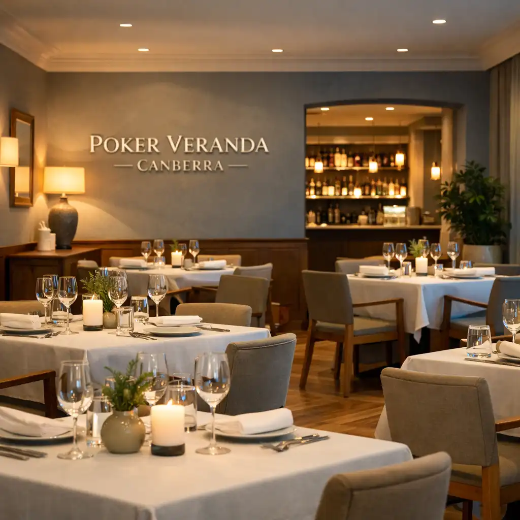 Elegant restaurant interior with set tables and soft ambient lighting